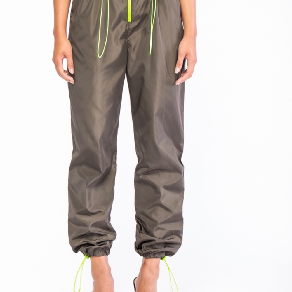 Parachute JumpSuit with Neon Pull Strings - Picture 2 of 4